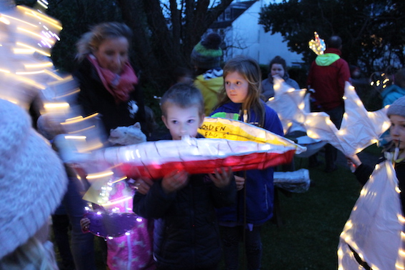 LIFE LIGHTS Scilly Feb2020: Laura Frances Martin Families gather for the parade, LIFE LIGHTS on Scilly, February 2020